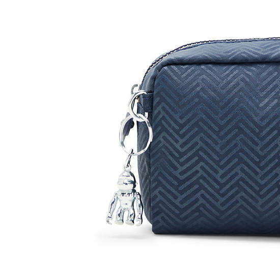 Kipling Gleam Pouch Bags Endless Blue Embossed | CA 2136ZU